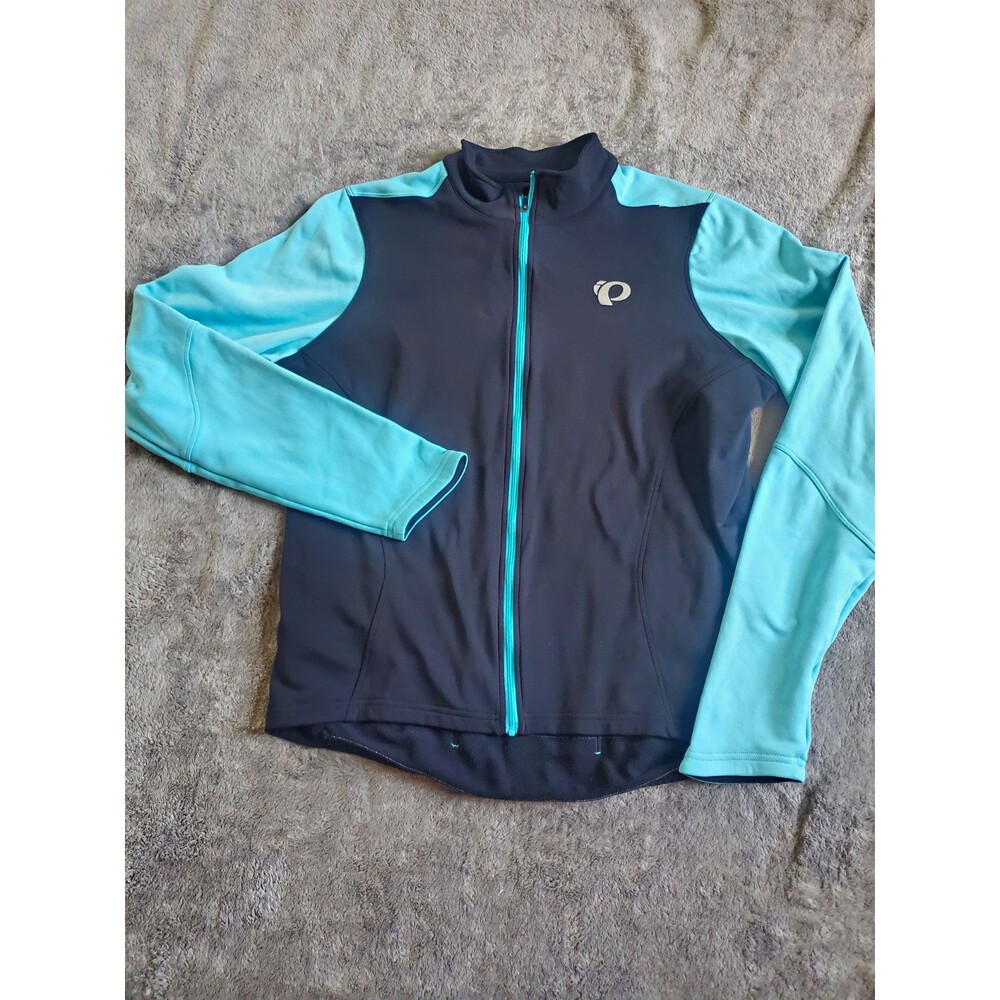 Pearl Izumi Men's M Cycling Jacket Full Zip Fleece Colorblock Navy/Blue Size XL